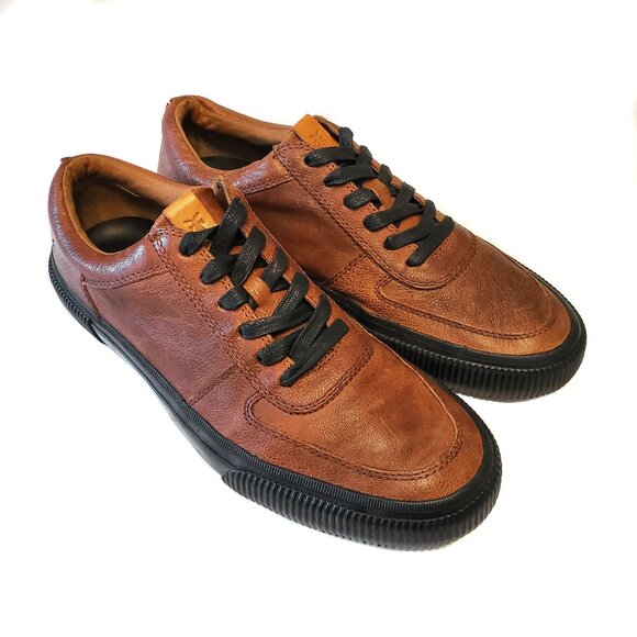 Frye Shawn Low Lace Leather Sneakers - Picture 1 of 11